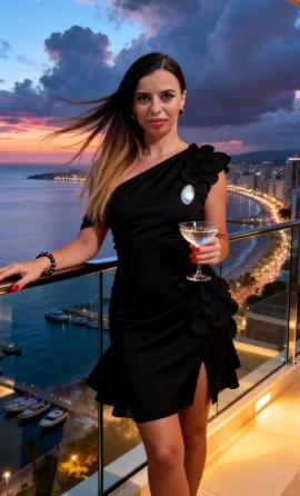 Julia Hayes's black dress